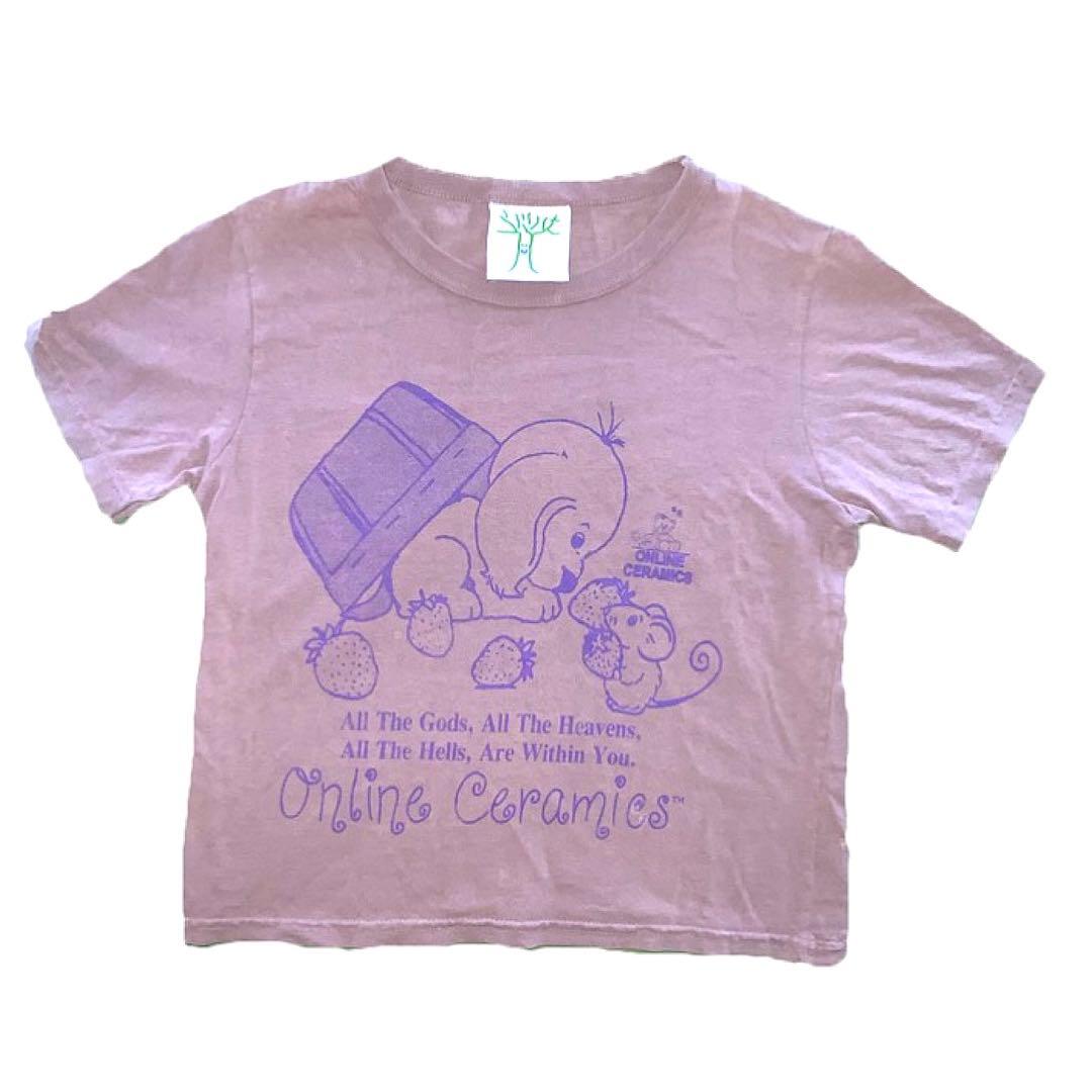値下げ中! Online Ceramics 半袖Tシャツ S ラベンダー Y2K