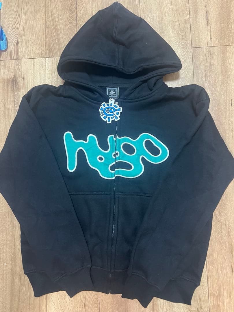 刺繍 Always Do What Youブラックパーカー 新品M