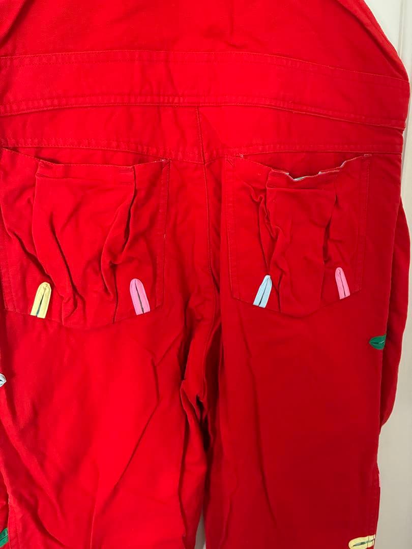 ⭐︎K-FACTORY NOBUO IKEDA⭐︎ ワッペン オーバーオール　レッド