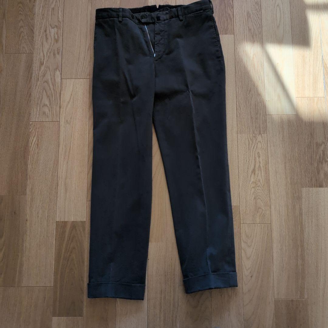 インコテックス　ダークグレー チノパン size48 ダブル仕上げ