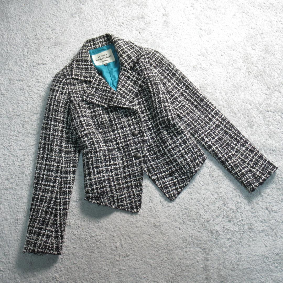 レジーナロマンティコ ラメ混ツイード ジャケット コート 38