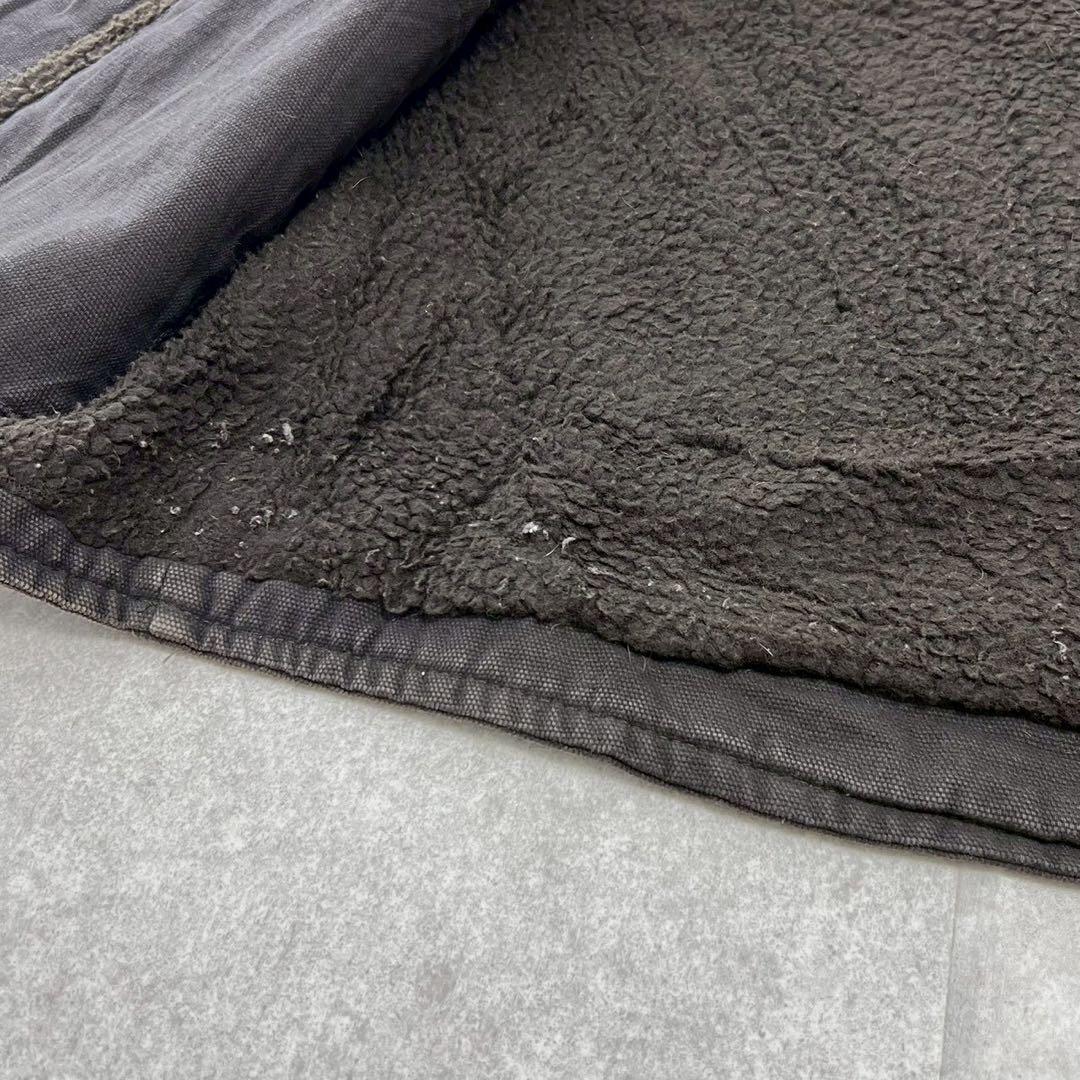 カーハート　ダック　ベスト　ブラウン　フリース　ボア　ビンテージ　茶色