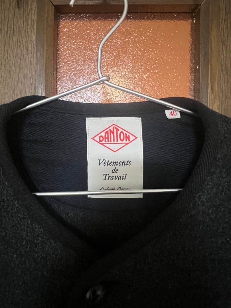 【COW HIDEボタン】DANTON ウールモッサ カラーレスジャケット