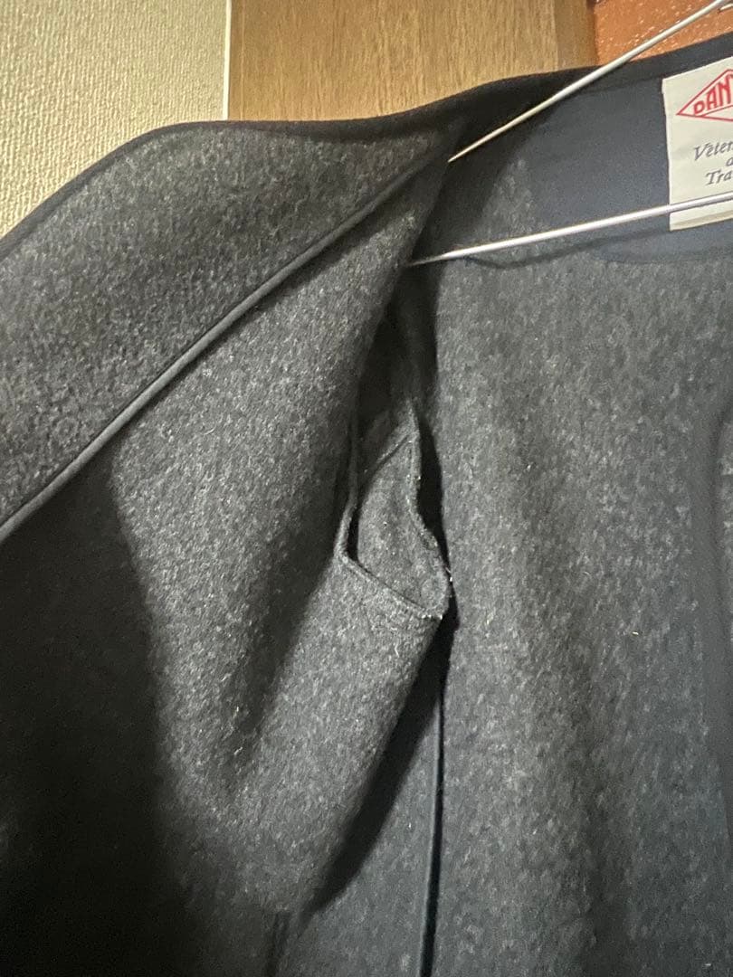 【COW HIDEボタン】DANTON ウールモッサ カラーレスジャケット