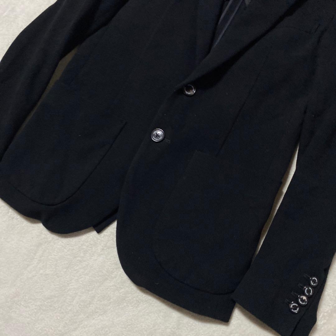 1PIU1UGUALE3 テーラードジャケット シングル チェック柄 黒