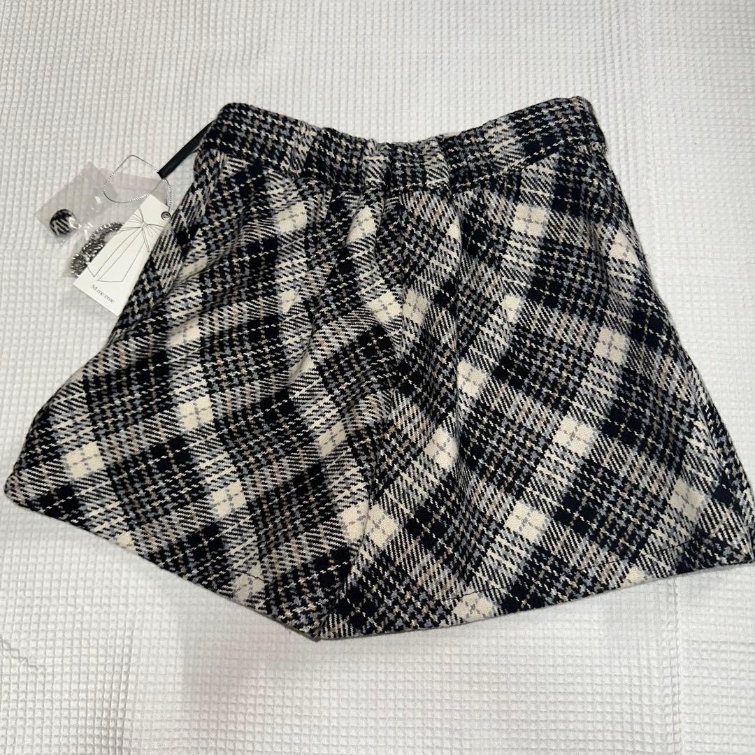 M me eme エムミーエメ クラシックチェックプリーツスコート