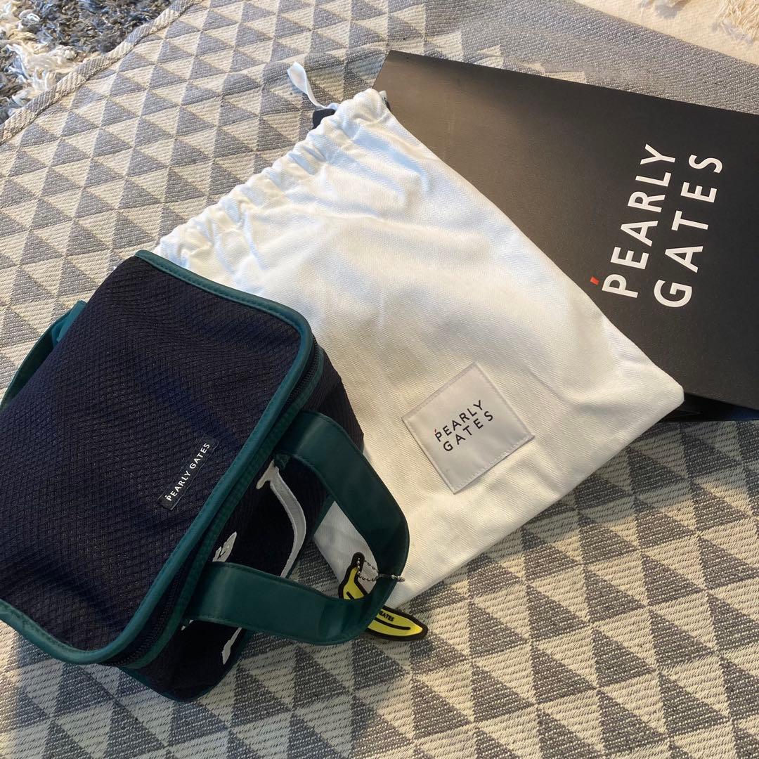 PEARLY GATES BOX型保冷バッグ　ネイビー/グリーン