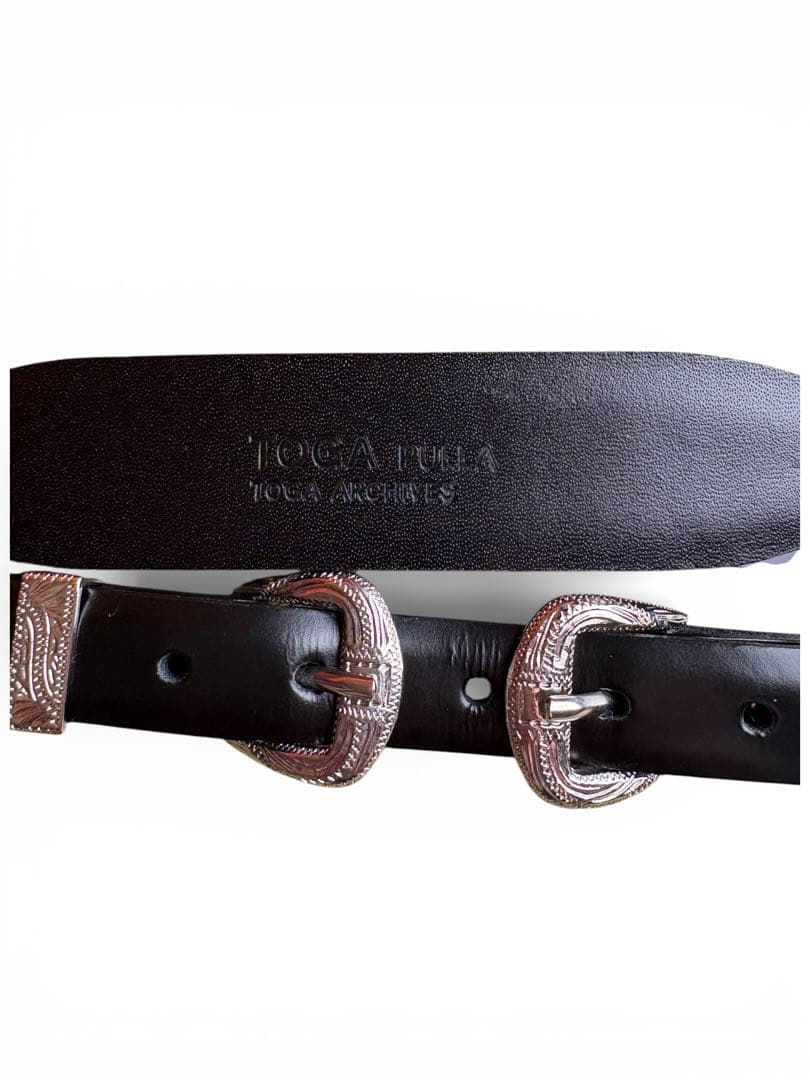 限定値下げ★TOGA PULLA Leather nylon tape belt