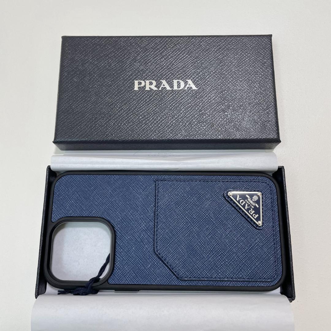 PRADA プラダ iPhone14 Pro Max ケース スマホケース 紺