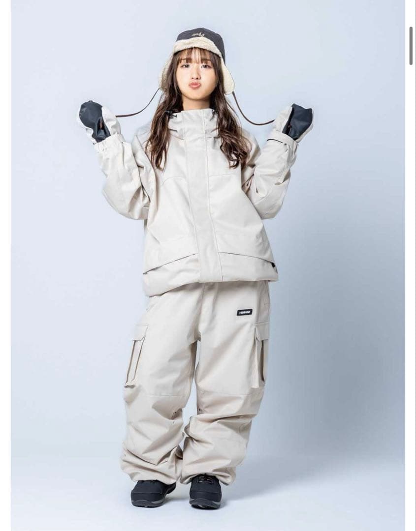 HIMANI スノーボード用カーゴパンツ ベージュ