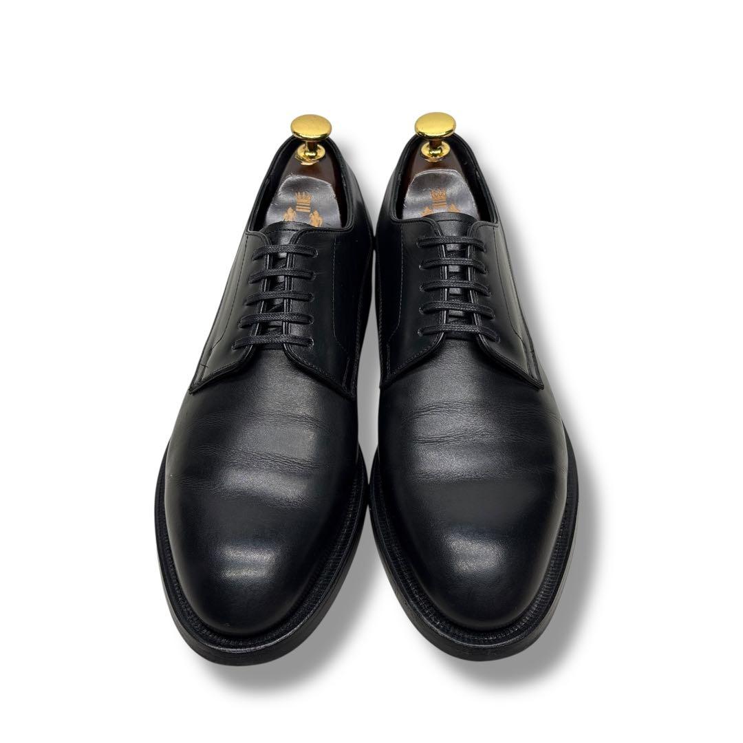 極美品■シェットランドフォックス【24.0】プレーントゥ 本革 革靴 ブラック