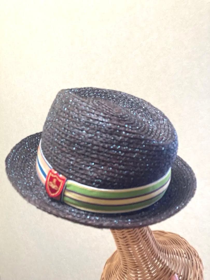 ヴィヴィアンウエストウッドストローハット カラフルバンド付きS Ｍ