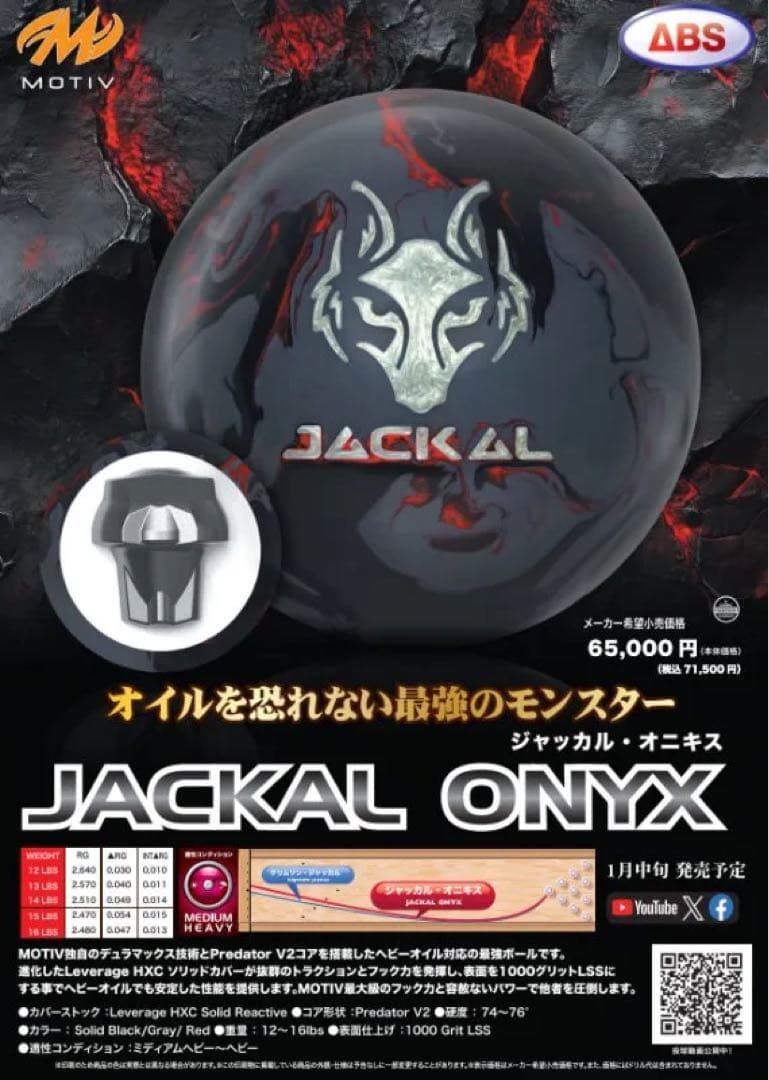 【プラグ済み】ジャッカルオニキスMOTIV JACKAL ONYX
