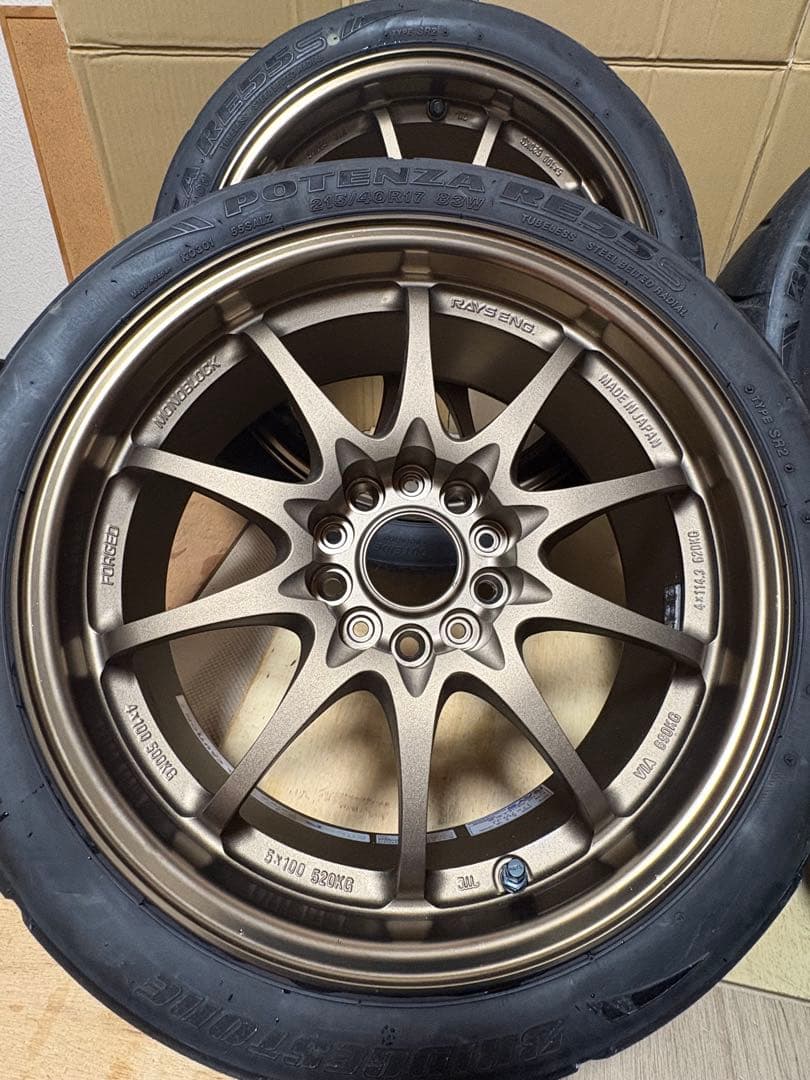 NNN RAYS CE28N SW20 用17インチホイールセット