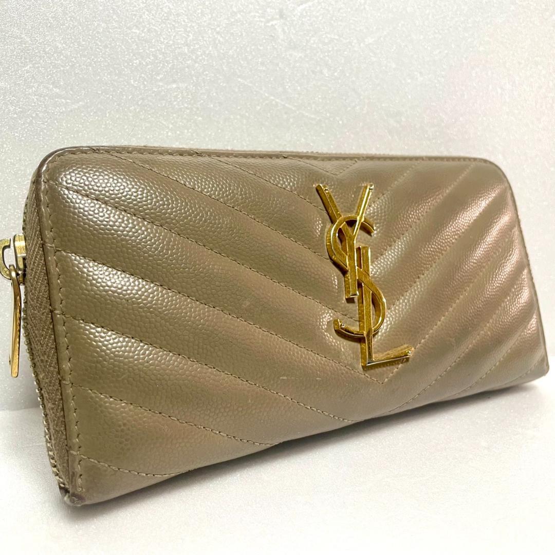 Saint Laurent サンローラン 長財布 フルジップ キルティング
