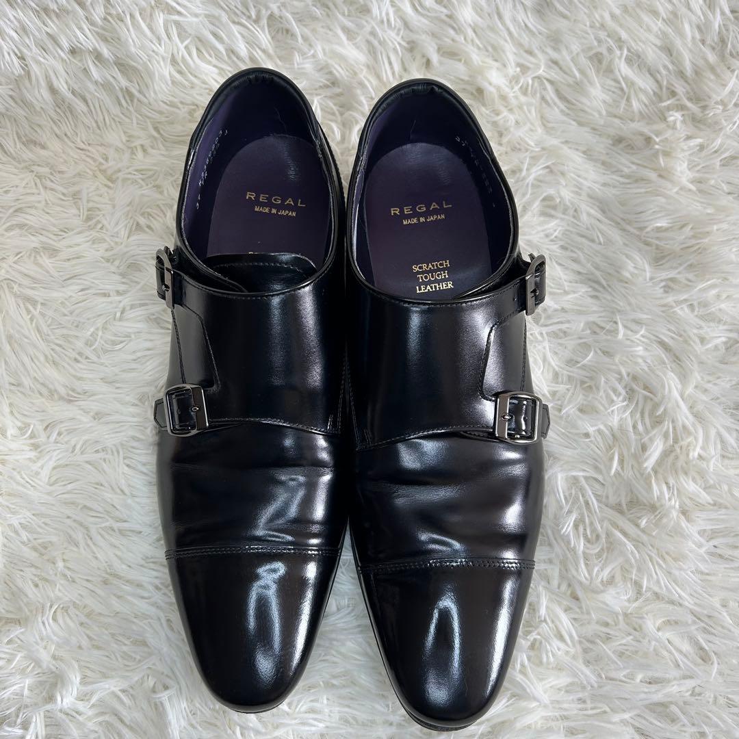 リーガル 37TR ダブルモンクストラップ　レザー　ビジネスシューズ　革靴