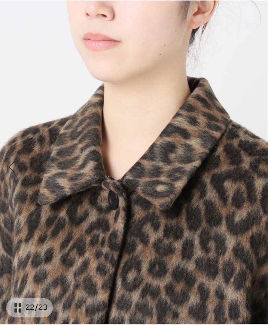 【新品・タグ付き・完売品】Bellandi レオパードコート　2WAY 付け襟