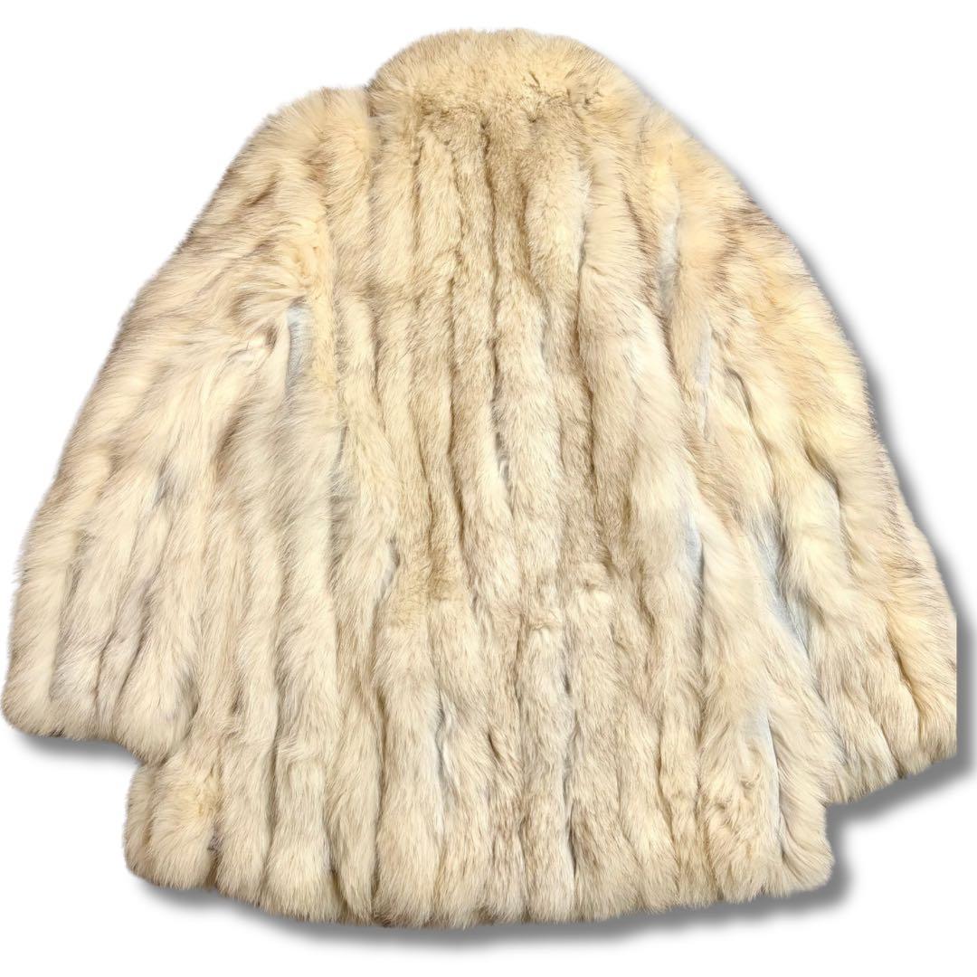 美品✨ブルーフォックス リアルファーコート 本毛皮 青狐 毛並み◎ ふわふわ