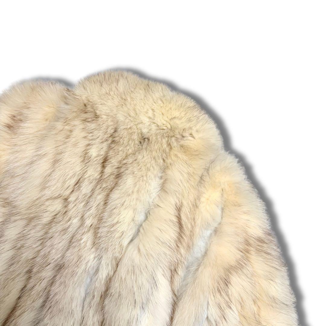 美品✨ブルーフォックス リアルファーコート 本毛皮 青狐 毛並み◎ ふわふわ