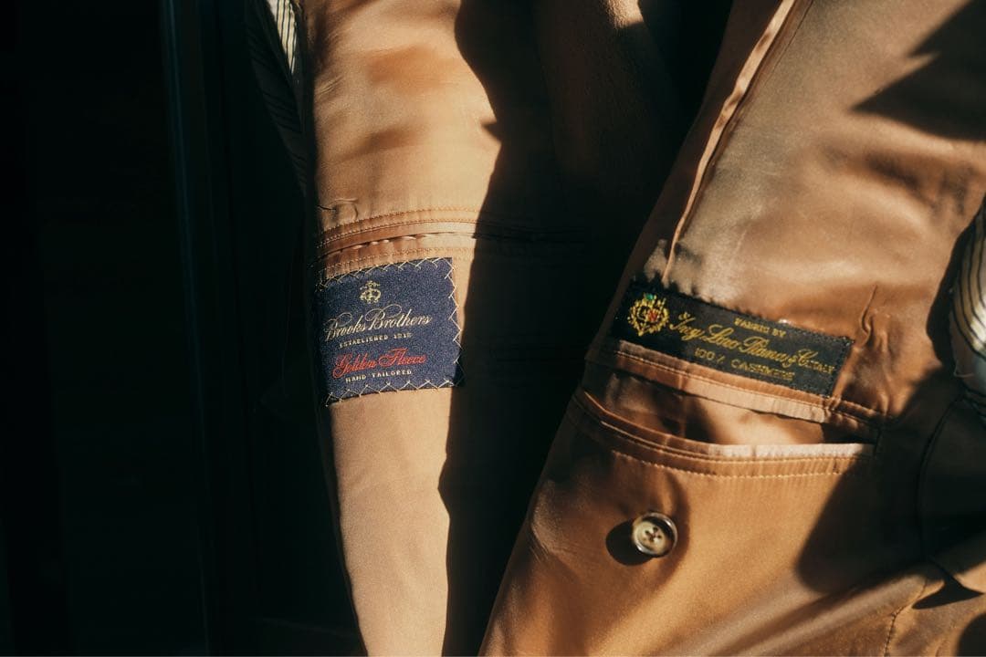 ロロピアーナ×ブルックスブラザーズ テーラードUSA製 カシミヤ100%