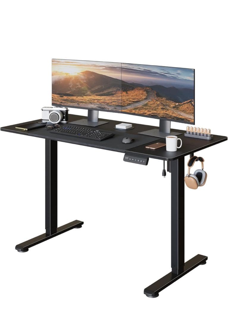 ゲーミングデスク　パソコンデスク　昇降式　スタンディング　120×60×72