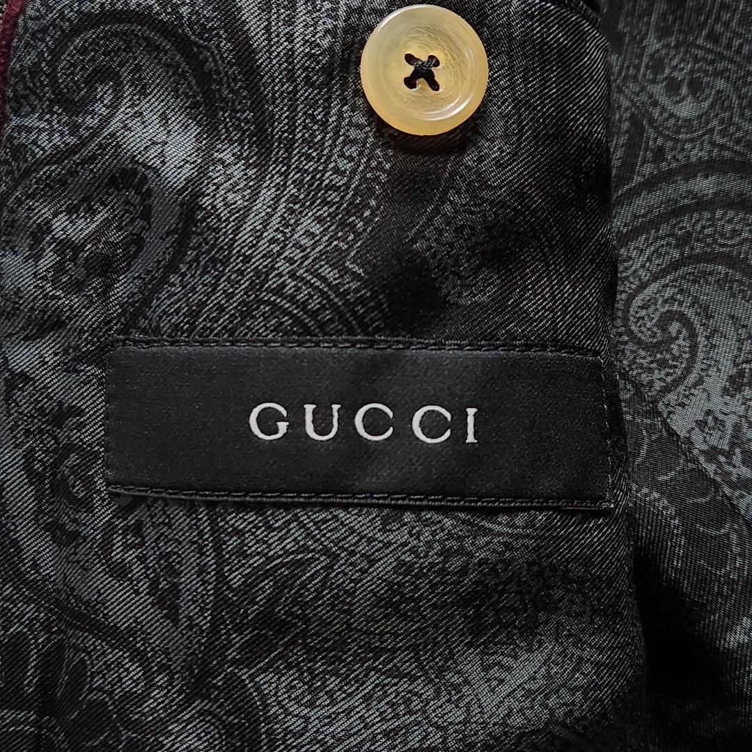 極美品✨GUCCI テーラードジャケット ペイズリー総柄 シルク モヘヤ