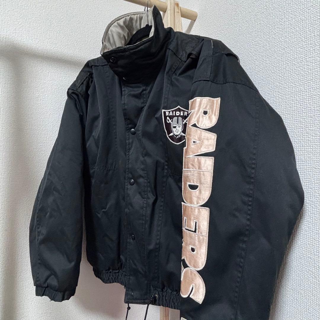 90s RAIDERS Starter ウォームアップジャケット 黒