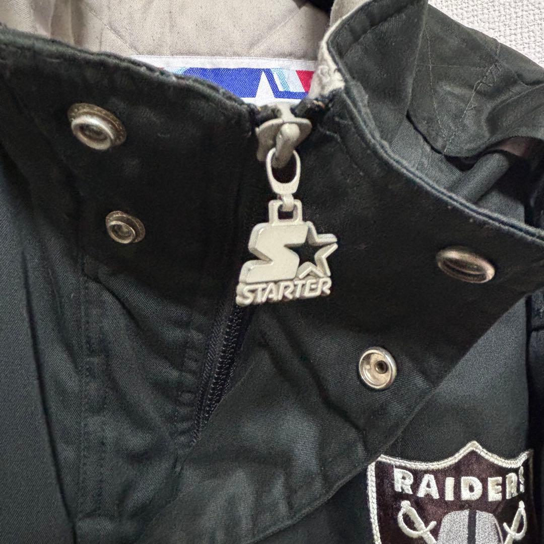90s RAIDERS Starter ウォームアップジャケット 黒