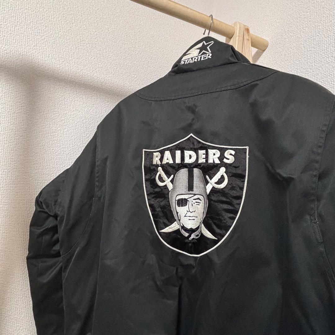 90s RAIDERS Starter ウォームアップジャケット 黒