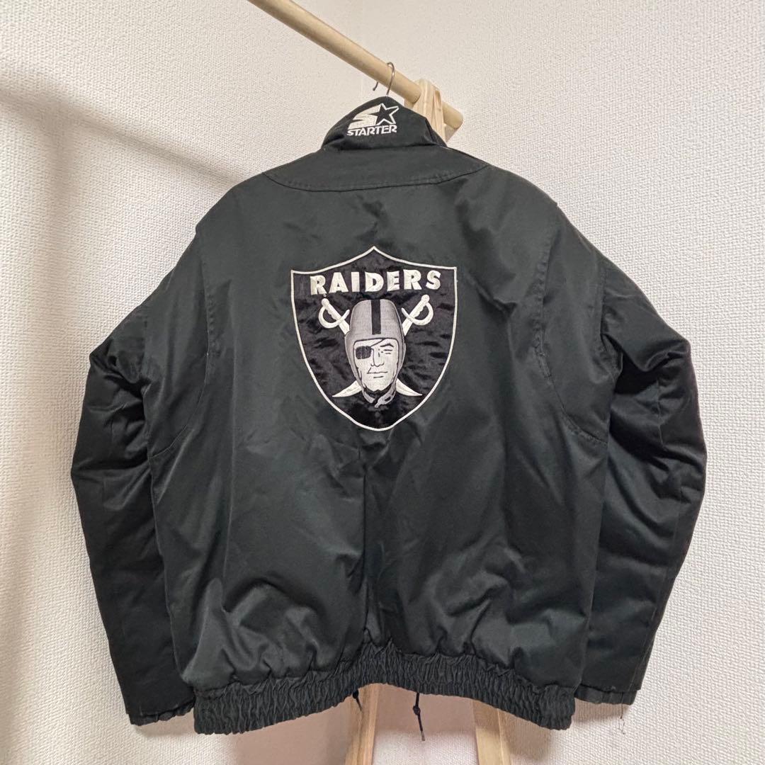 90s RAIDERS Starter ウォームアップジャケット 黒