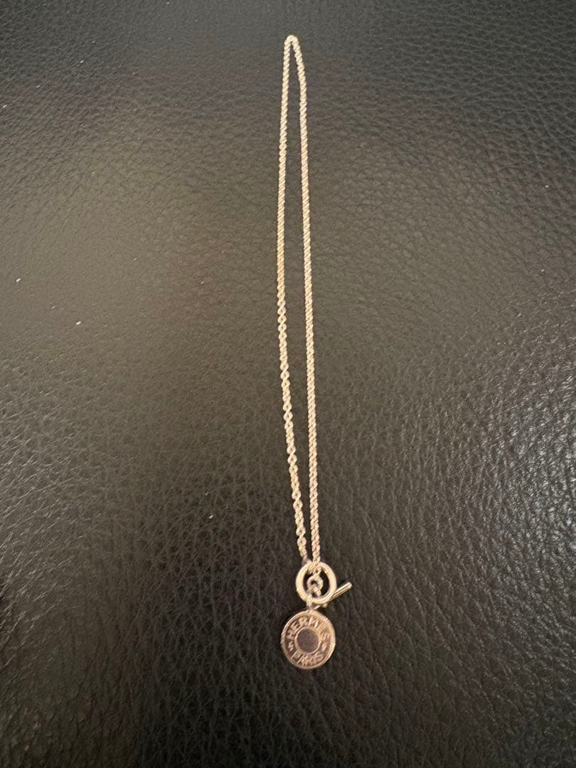 HERMES シルバー ネックレス ロゴチャーム　最終値下げ