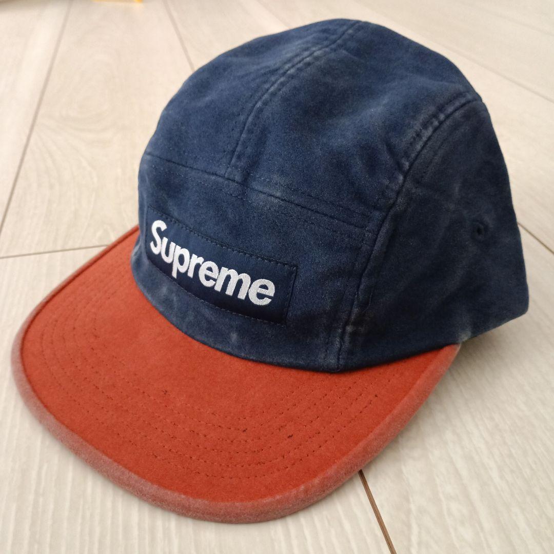 帽子 Supreme Box Logo Suede 2Tone Camp Cap