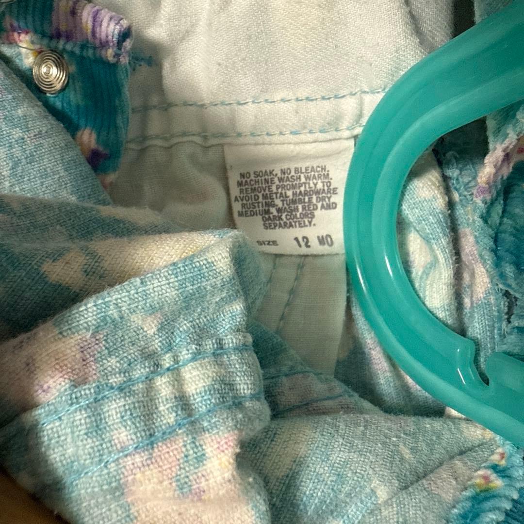 OshKosh 花柄コーデュロイオーバーオール　use製　希少