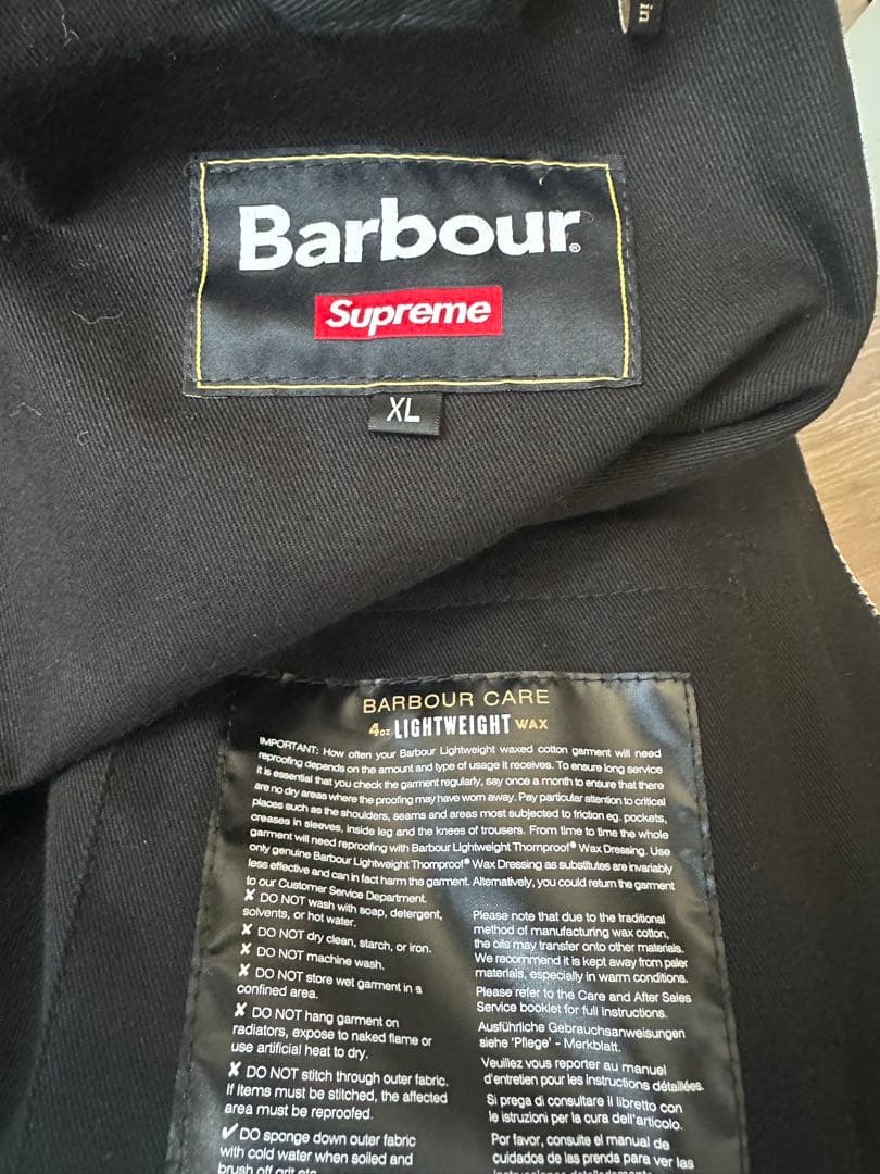 Supreme☆Barbour Cotton Field Jacket☆黒☆XL