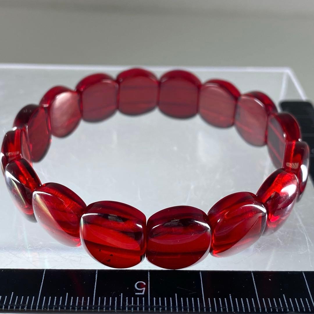 専用極上　レッドアン(紅琥珀) バングル　12gタサチ　東な7-0315☆2F