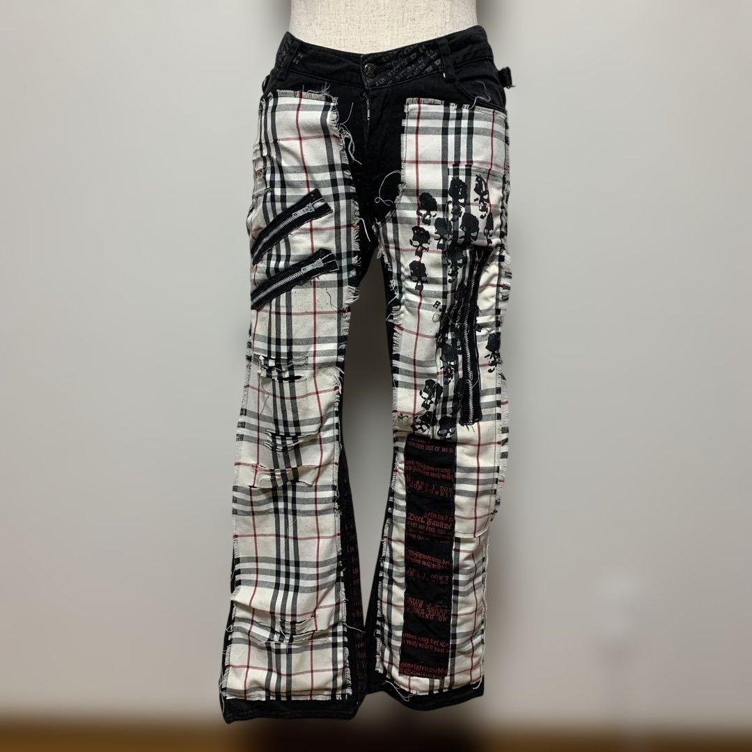 エイチナオト フォーエバーアナーキー V系 パンク ロック ドクロ 骸骨 ズボン