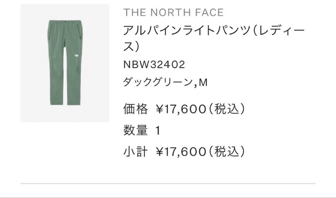 THE NORTH FACEアルパインライトパンツ　レディースM ダックグリーン