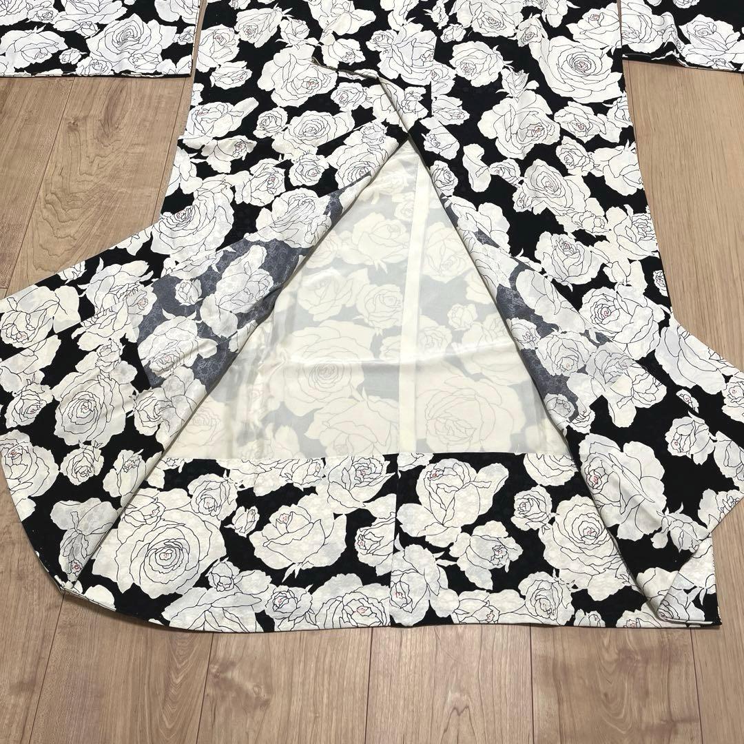 おしゃれな薔薇柄長襦袢