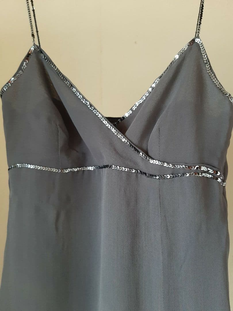 JILLSTUART NY　シルク100% スパンコールスリップドレス