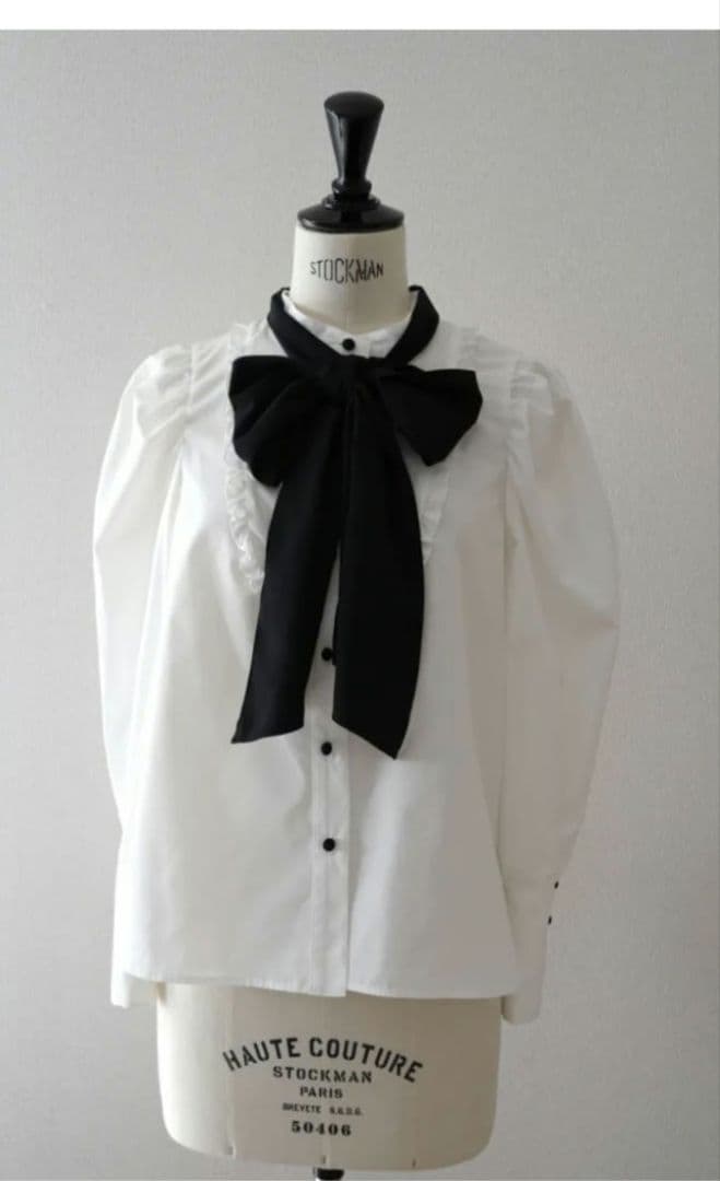 iDea Luce リボン付きブラウス フリーサイズ ホワイト