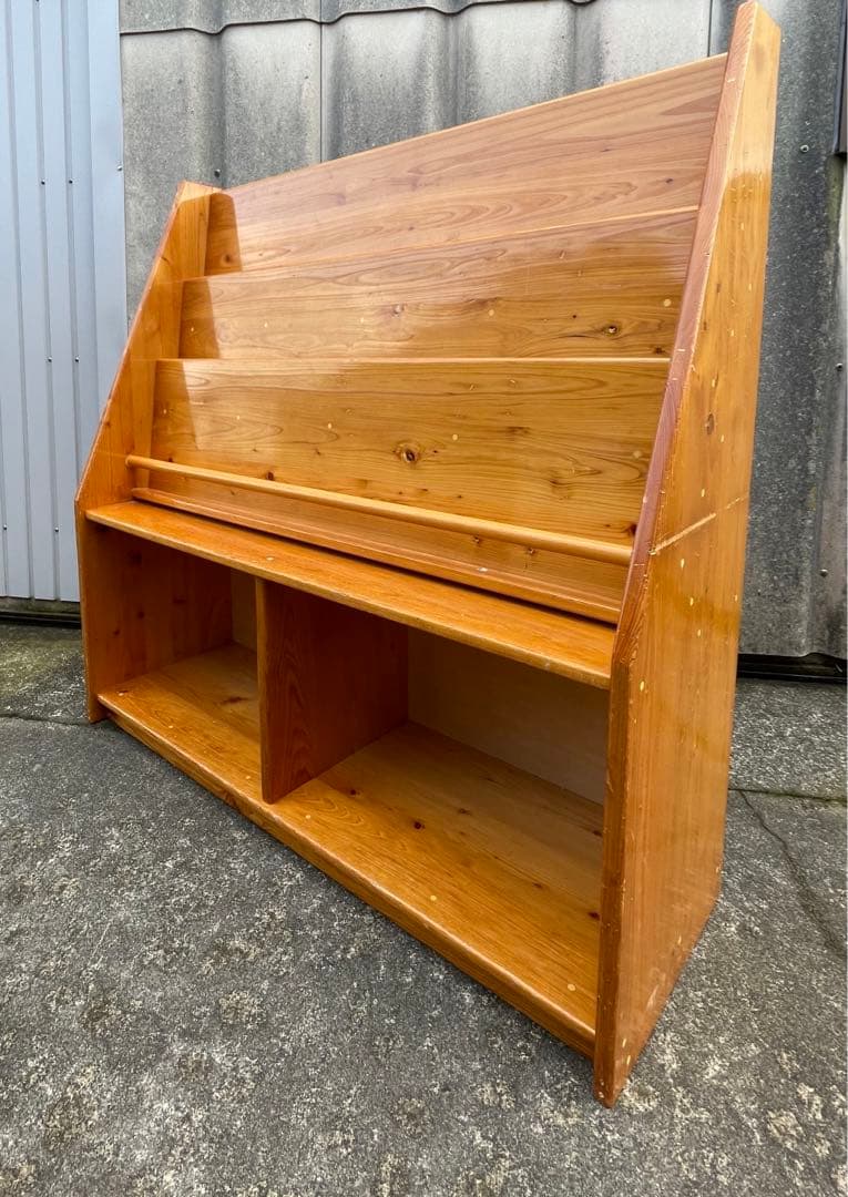 稀少/無垢材/大型/絵本棚/本棚/収納棚/幼稚園/学校/店舗什器