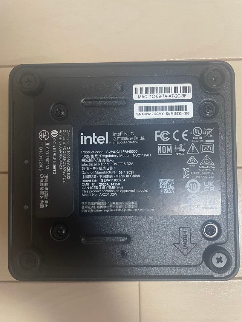 【ジャンク品】intel NUC 第11世代 NUC11PAHi5000