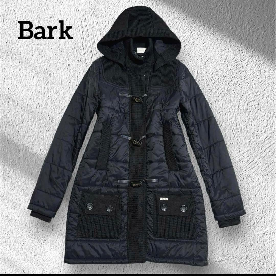 美品　バーク　サーモア 中綿ジャケット ニット切替　フード　洗える　イタリア製