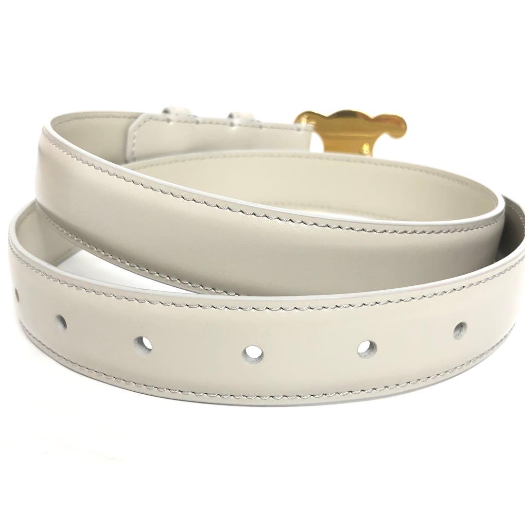 【美品】CELINE セリーヌ レザーベルト トリオンフ ゴールド金具