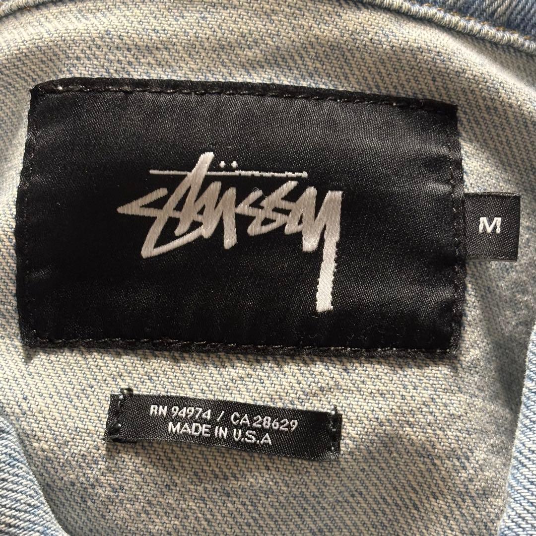 【Stussy】USA製 WASHED DENIM JACKET M