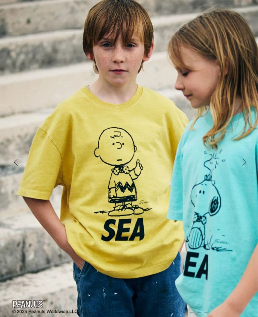 WIND AND SEA チャーリーブラウン Tシャツ M 120 マスタード