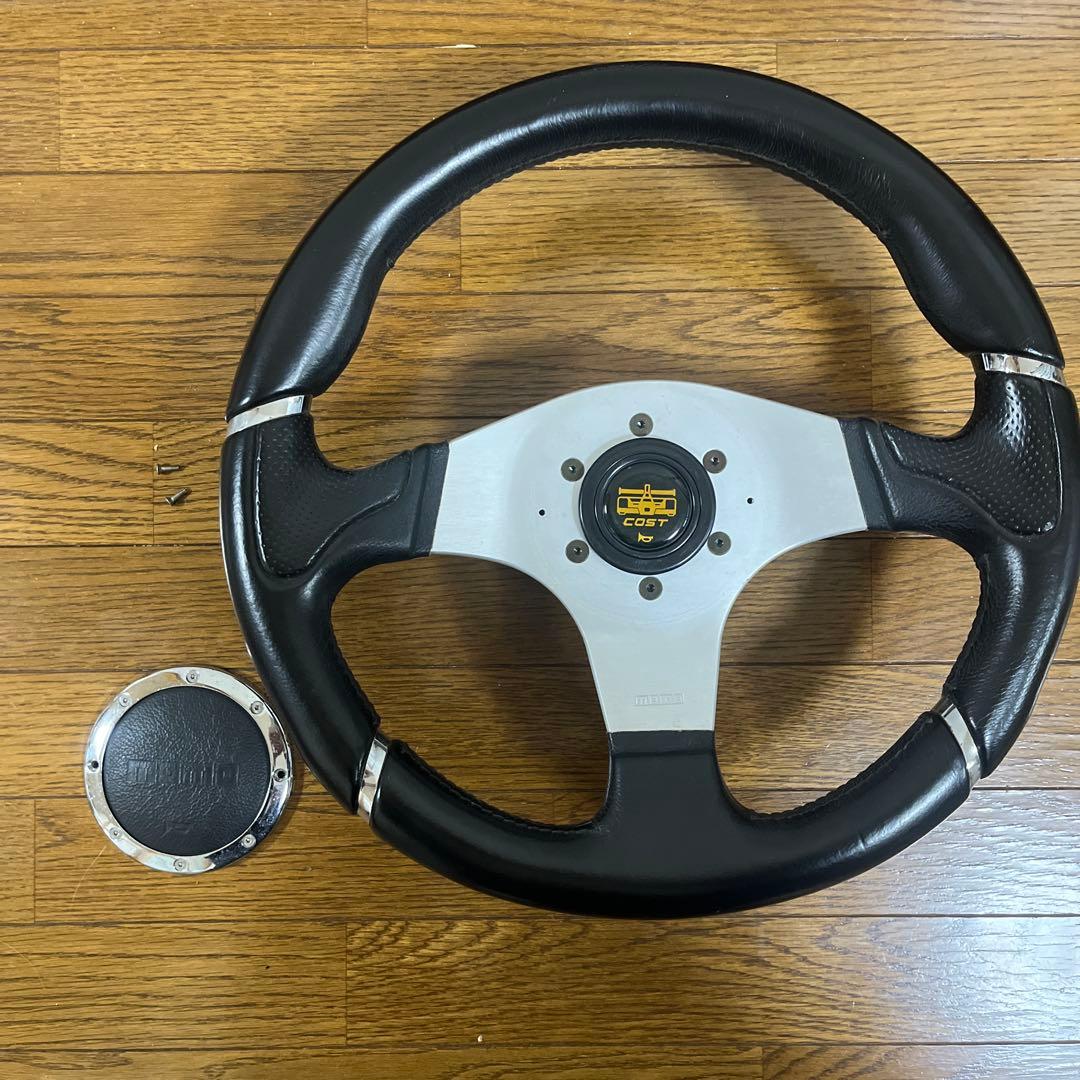 ヒガシMOMO ステアリングホイール 3スポーク 黒