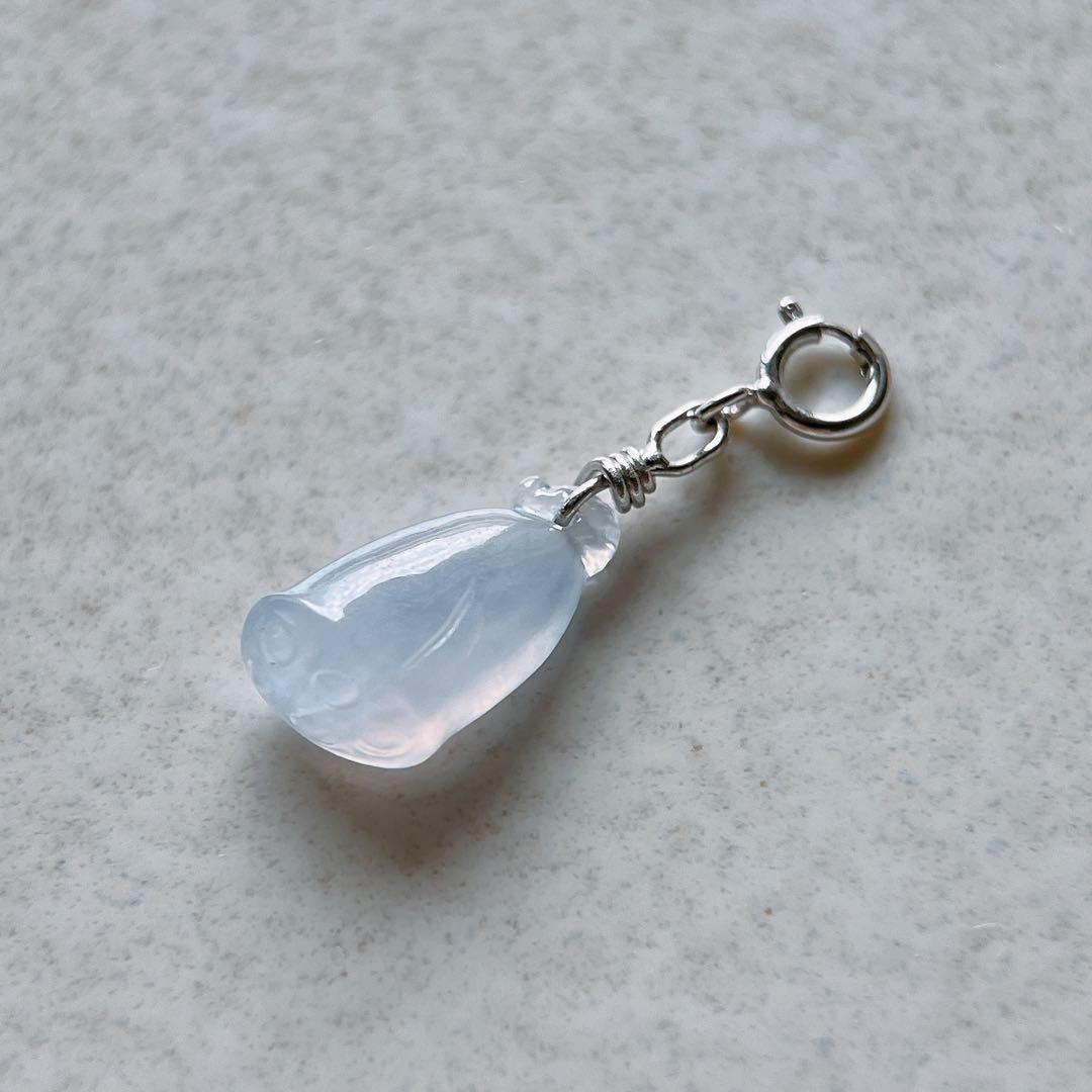 ミャンマー産天然本翡翠 チャーム シルバー925