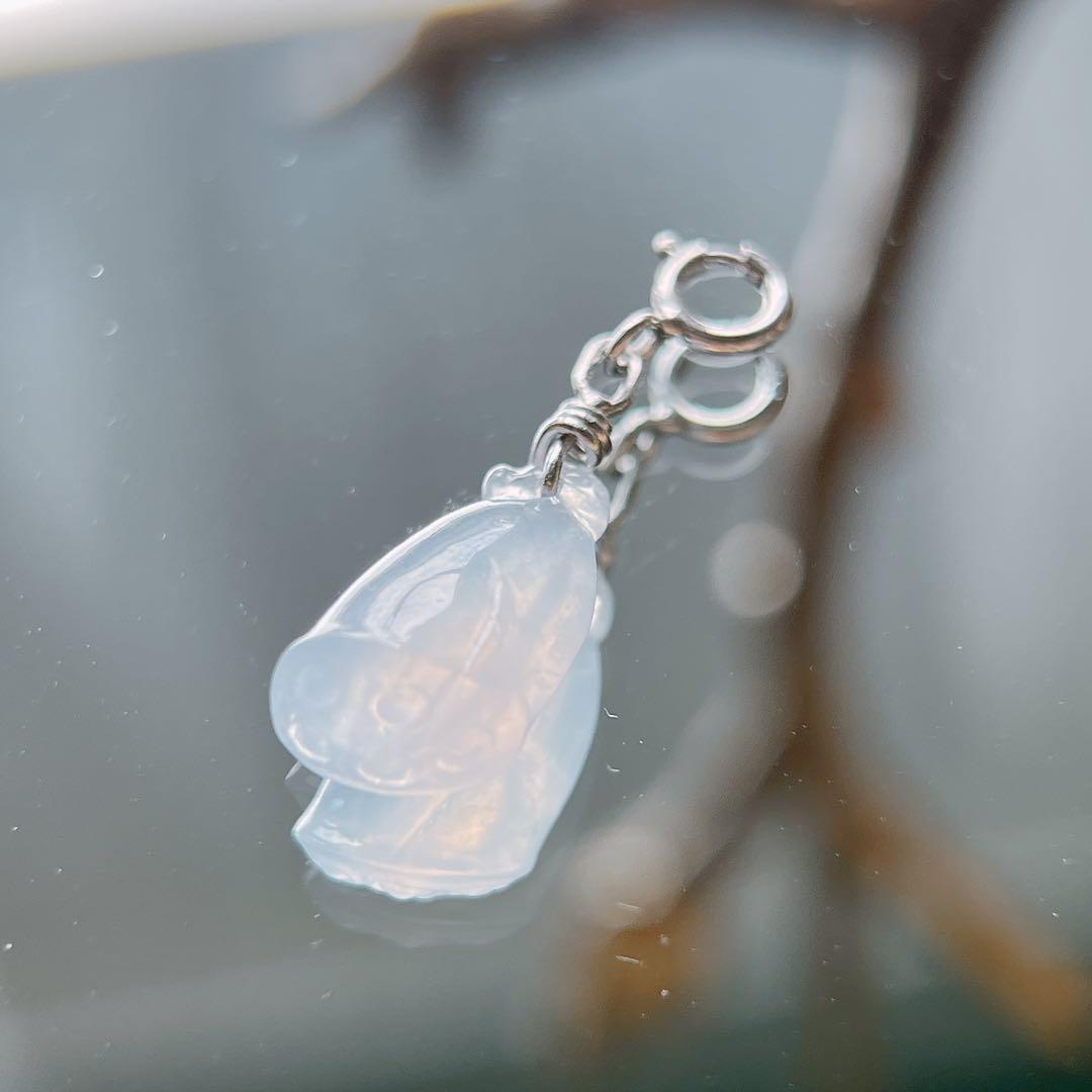 ミャンマー産天然本翡翠 チャーム シルバー925