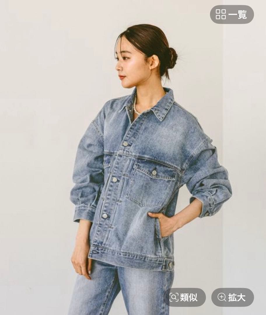 新品　タグ付　GLOBAL WORK GOODデニムやわらかジャケット　ブルー